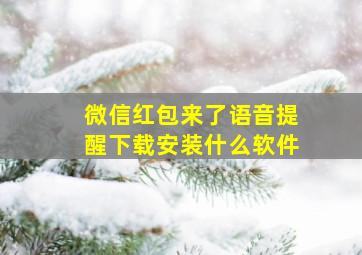 微信红包来了语音提醒下载安装什么软件