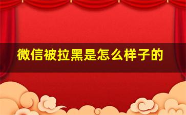 微信被拉黑是怎么样子的