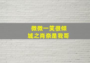 微微一笑很倾城之肖奈是我哥