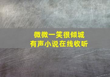 微微一笑很倾城有声小说在线收听