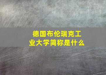 德国布伦瑞克工业大学简称是什么