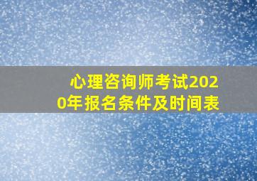 心理咨询师考试2020年报名条件及时间表