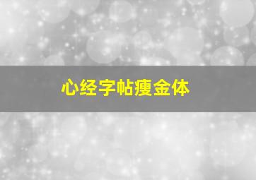 心经字帖瘦金体