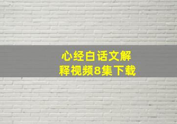 心经白话文解释视频8集下载