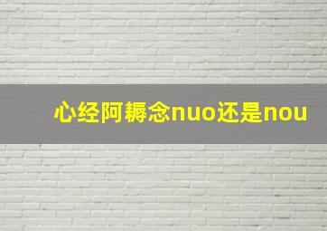 心经阿耨念nuo还是nou