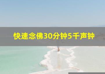 快速念佛30分钟5千声钟