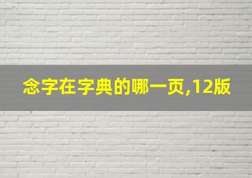 念字在字典的哪一页,12版