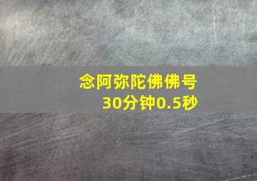 念阿弥陀佛佛号30分钟0.5秒