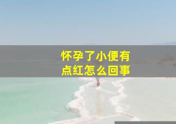 怀孕了小便有点红怎么回事