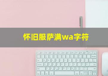 怀旧服萨满wa字符