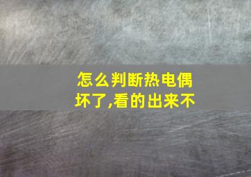 怎么判断热电偶坏了,看的出来不