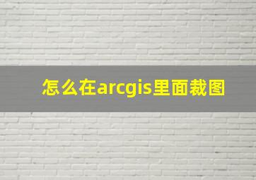 怎么在arcgis里面裁图