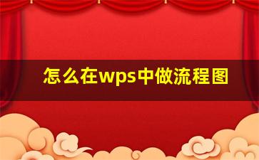 怎么在wps中做流程图