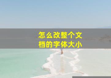 怎么改整个文档的字体大小