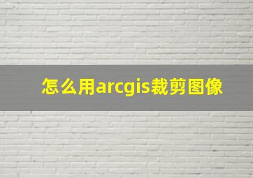 怎么用arcgis裁剪图像