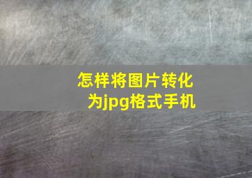 怎样将图片转化为jpg格式手机