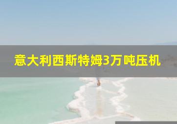 意大利西斯特姆3万吨压机