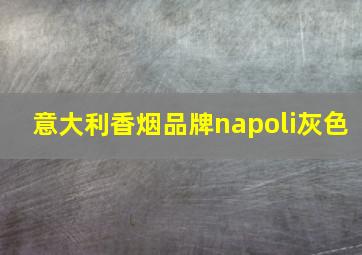 意大利香烟品牌napoli灰色