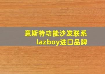 意斯特功能沙发联系lazboy进口品牌