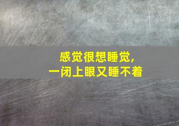 感觉很想睡觉,一闭上眼又睡不着