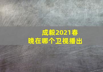 成毅2021春晚在哪个卫视播出