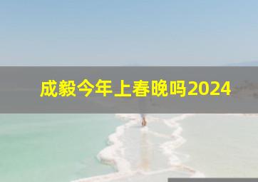 成毅今年上春晚吗2024