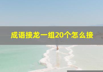 成语接龙一组20个怎么接