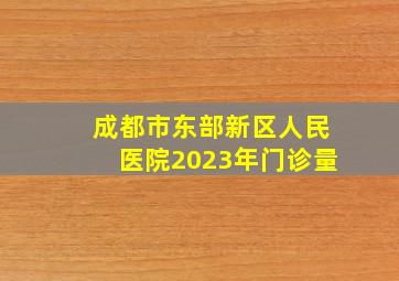 成都市东部新区人民医院2023年门诊量