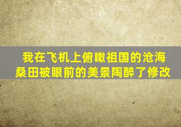 我在飞机上俯瞰祖国的沧海桑田被眼前的美景陶醉了修改