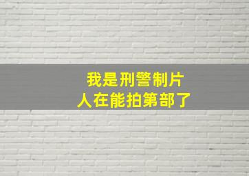 我是刑警制片人在能拍第部了