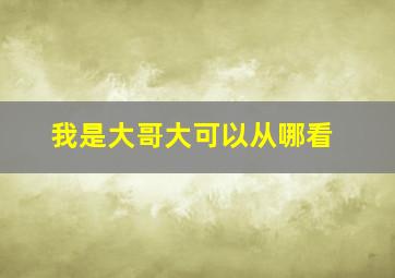 我是大哥大可以从哪看