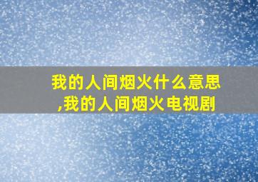 我的人间烟火什么意思,我的人间烟火电视剧