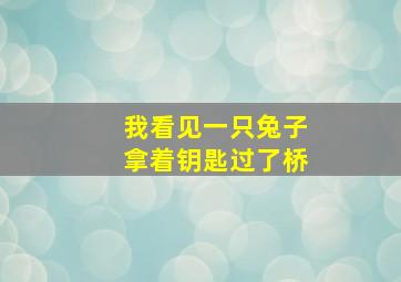 我看见一只兔子拿着钥匙过了桥