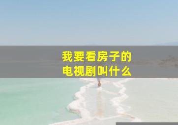 我要看房子的电视剧叫什么