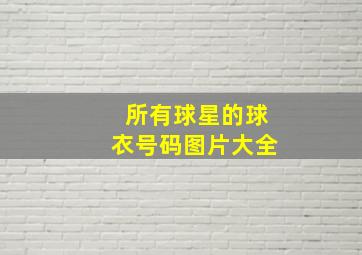 所有球星的球衣号码图片大全