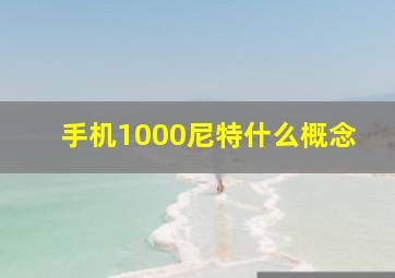 手机1000尼特什么概念