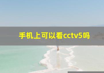 手机上可以看cctv5吗