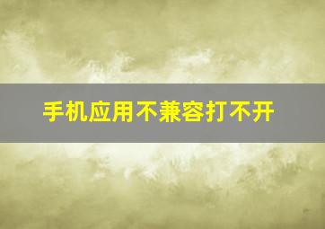 手机应用不兼容打不开