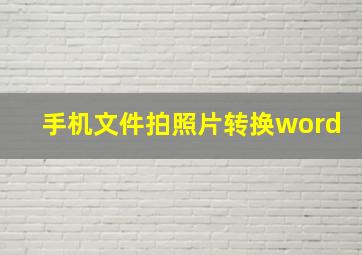 手机文件拍照片转换word