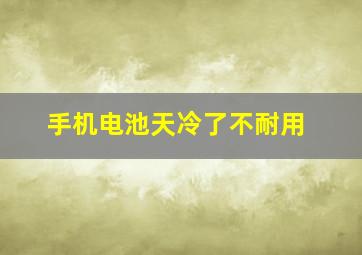 手机电池天冷了不耐用