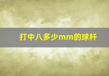 打中八多少mm的球杆