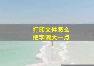 打印文件怎么把字调大一点