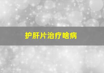 护肝片治疗啥病