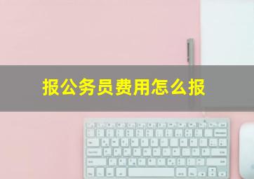 报公务员费用怎么报