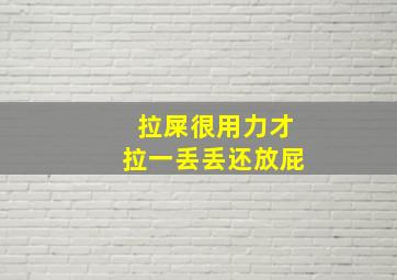 拉屎很用力才拉一丢丢还放屁