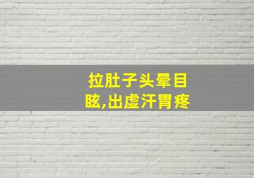 拉肚子头晕目眩,出虚汗胃疼