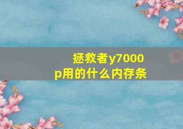 拯救者y7000p用的什么内存条