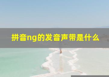 拼音ng的发音声带是什么