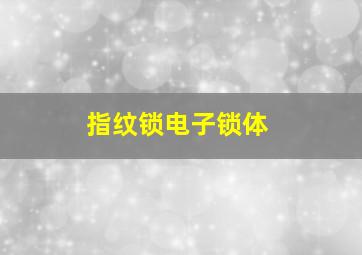 指纹锁电子锁体