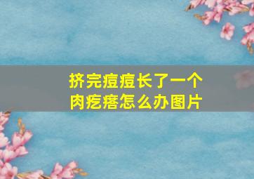 挤完痘痘长了一个肉疙瘩怎么办图片